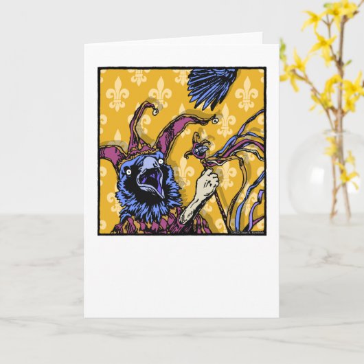 Raven Mad - Blank Inside Pop Goth Nightmare  Karte (Gelbe Blume)