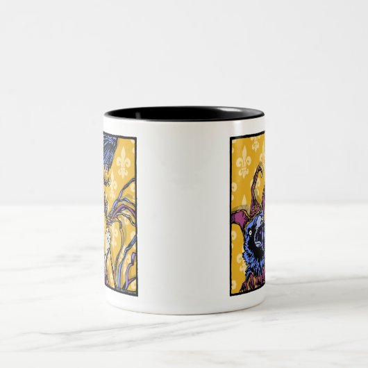 Raven Mad - Pop Goth Nightmare Surreal Zweifarbige Tasse (Mittel)