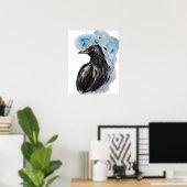 Raven Magic Harmonic Totem Harmonie Wasserfarben M Poster (Heimbüro)