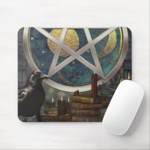 Raven Magick Celestial Disk Pentagramm Mousepad