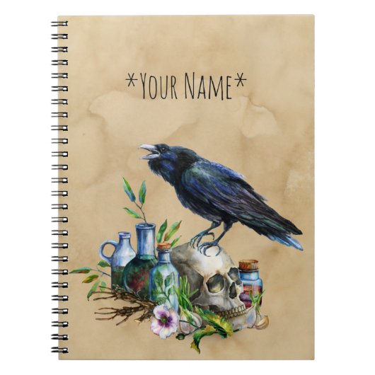 Raven Magick Notebook Notizblock (Vorderseite)