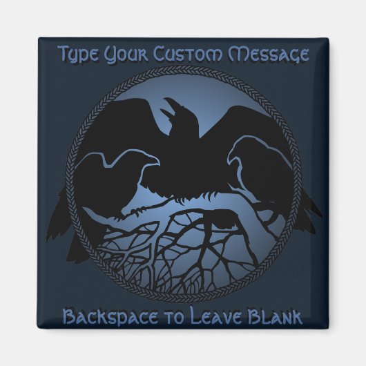 Raven Magnet Raven Personalisierter Kühlschrankmag (Vorne)