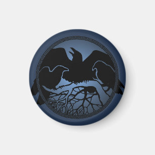 Raven Magnets Raven Native Art Kühlschrankmagnet G
