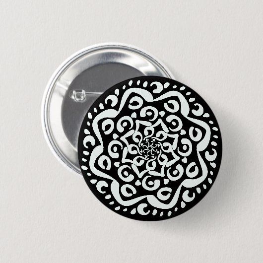 Raven Mandala Button (Vorne & Hinten)