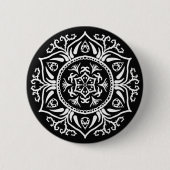 Raven Mandala Button (Vorderseite)