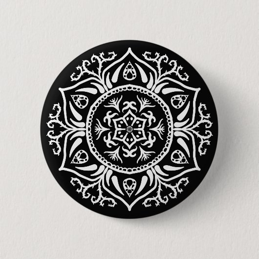 Raven Mandala Button (Vorderseite)