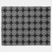 Raven Mandala Fleecedecke (Vorderseite (Horizontal))