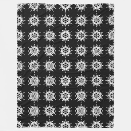 Raven Mandala Fleecedecke (Vorderseite)