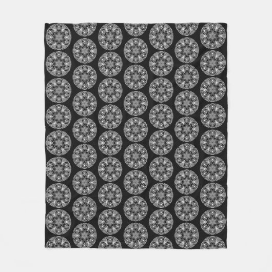 Raven Mandala Fleecedecke (Vorderseite)