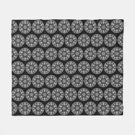 Raven Mandala Fleecedecke (Vorderseite (Horizontal))