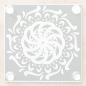 Raven Mandala Glasuntersetzer (Rückseite)