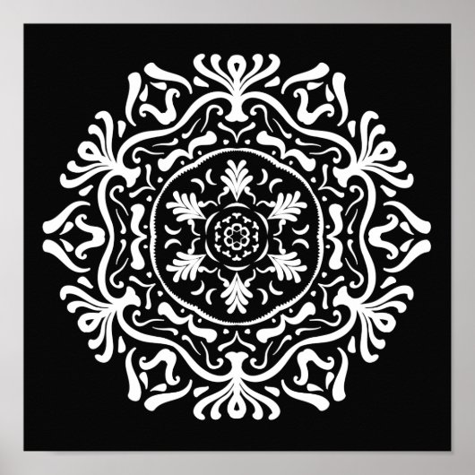 Raven Mandala Poster (Vorne)