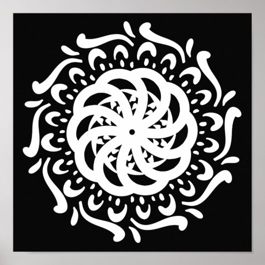 Raven Mandala Poster (Vorne)