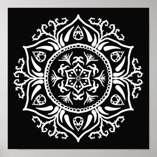 Raven Mandala Poster (Vorne)