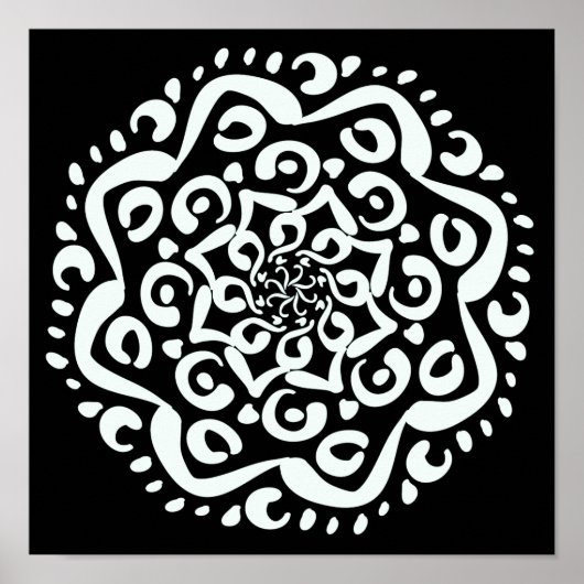 Raven Mandala Poster (Vorne)