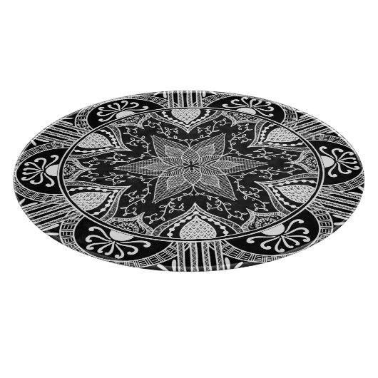 Raven Mandala Schneidebrett (Ecke)