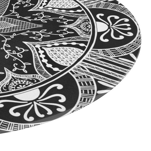 Raven Mandala Schneidebrett (Ecke)