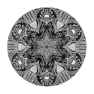 Raven Mandala Schneidebrett