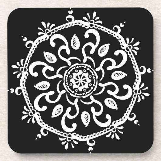 Raven Mandala Untersetzer (Vorderseite)