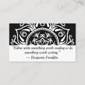 Raven Mandala Visitenkarte (Rückseite)