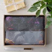 Raven mit farbenfrohen Herbstblättern Decoupage Seidenpapier (Geschenk)