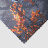 Raven mit farbenfrohen Herbstblättern Decoupage Seidenpapier (Detail)