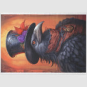 Raven mit Top Hat 2 Decoupage Paper Seidenpapier (Vorderseite)