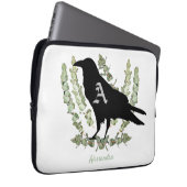 Raven Monogram Spirit Animal Eucalyptus Laptopschutzhülle (Vorne Rechts)