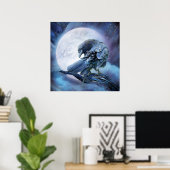 Raven Moon Art Poster/Print Poster (Heimbüro)