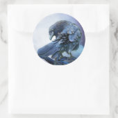 Raven Moon Art Sticker (Tasche)