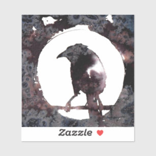 Raven Moon Aufkleber