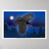 "RAVEN MOON" Kunstdrucke Poster (Vorne)