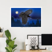 "RAVEN MOON" Kunstdrucke Poster (Heimbüro)