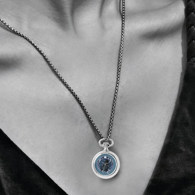 Raven Moon Phases Stars Blue Armbanduhr (Von Creator hochgeladen)