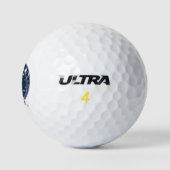 Raven Moon Phases Stars Blue Golfball (Logo)