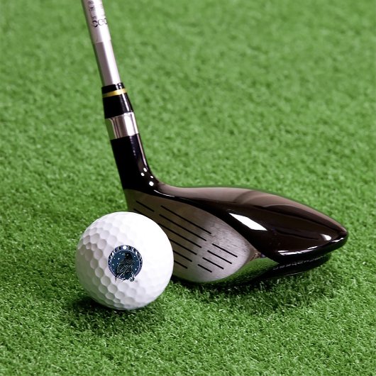 Raven Moon Phases Stars Blue Golfball