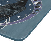 Raven Moon Phases Stars Blue Schneidebrett (Ecke)