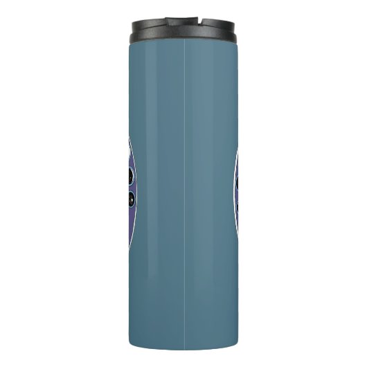 Raven Moon Phases Stars Blue Thermosbecher (Rückseite)