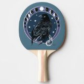 Raven Moon Phases Stars Blue Tischtennis Schläger (Vorderseite)
