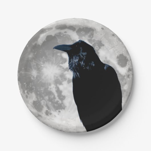 Raven Moon Plate Pappteller (Vorderseite)