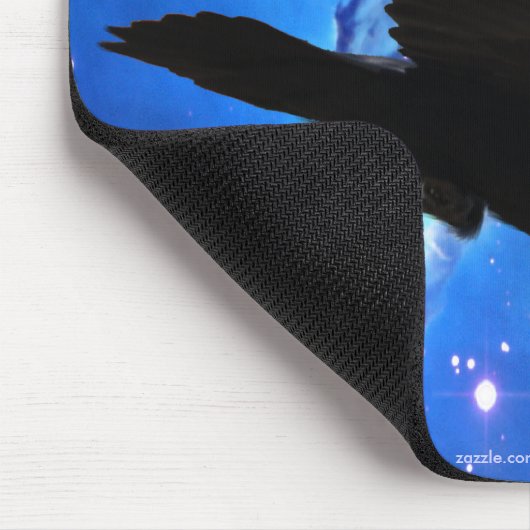 Raven, Moon und Weltraummousepad Mousepad (Ecke)
