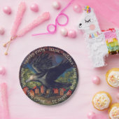Raven Moonlight Hexen Halloween Nacht Pappteller (Party)