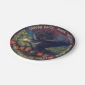 Raven Moonlight Hexen Halloween Nacht Pappteller (Schrägansicht)