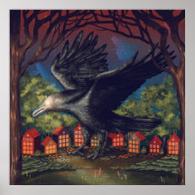 Raven Moonlight Hexen Halloween Nacht