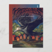 Raven Moonlight Hexen Halloween Nacht Postkarte (Vorne/Hinten)