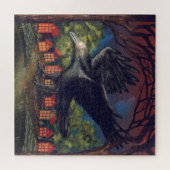 Raven Moonlight Hexen Halloween Nacht Puzzle (Horizontal)