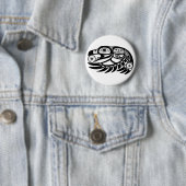 Raven Native American Design Button (Beispiel)