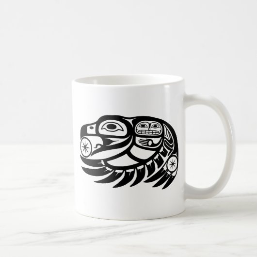 Raven Native American Design Kaffeetasse (Rechts)
