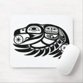 Raven Native American Design Mousepad (Mit Mouse)