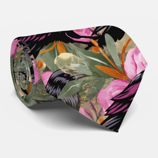 Raven Neck Tie Krawatte (Gerollt)